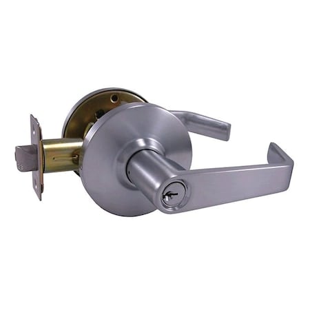 Grade 2 Cylindrical Lock, 82-Entry/Office, F-Flat Lever, Round Rose, Satin Chrome, 2-3/4 Inch MPN:DH-J-82-F-26D
