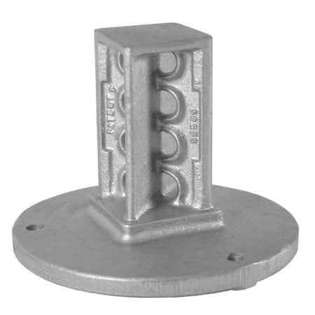 Anchor for Square Post, Square, Cast iron Silver, 2