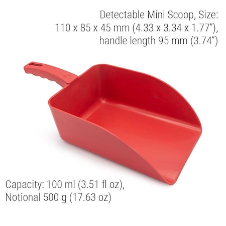 Det. Square Scoop Mini (100ml/500g) Red MPN:514-S085-P03-Z03