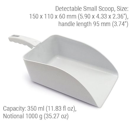 Metal DetectableScoop, 5.9 in L, White, PK5 MPN:514-S086-P06-Z03
