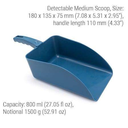 Metal DetectableScoop, 7.08 in L, Blue, PK5 MPN:514-S087-P01-Z03