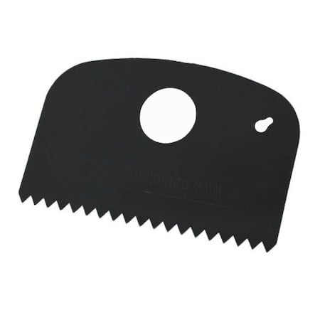 Metal Detectable Scraper - Small Flexi Serrated Edge Black MPN:523-S089-T097-P02