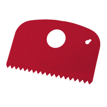 Metal Detectable Scraper - Small Flexi Serrated Edge Red MPN:523-S089-T097-P03