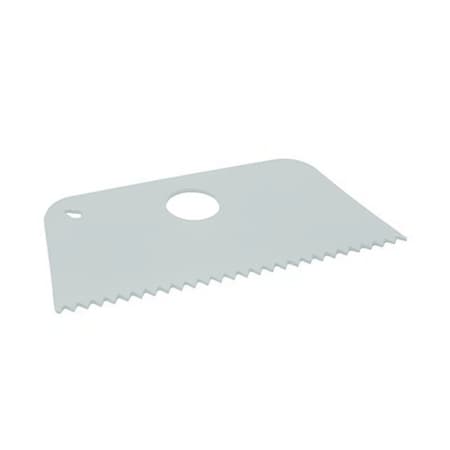 Metal Detectable Scraper - Large Flexi Serrated Edge White MPN:523-S091-T097-P06
