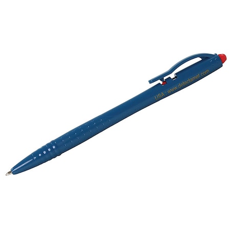 Metal Detectable Economy Retractable Pen, Red Ink, W/Clip, Pk50 MPN:125-P01-I03