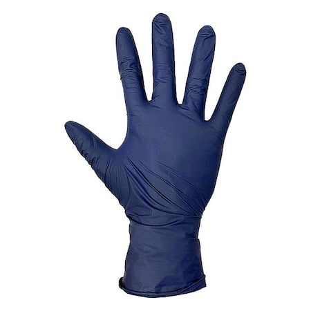 Metal Detectable Disposable Gloves, 4 Mil Palm, Nitrile, Powder-Free, L, 100 Pk, Blue MPN:455-A265-S091-X31