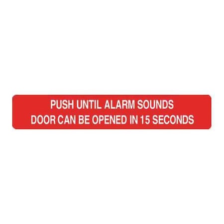 Peel and Stick Door Warning Sign, 23