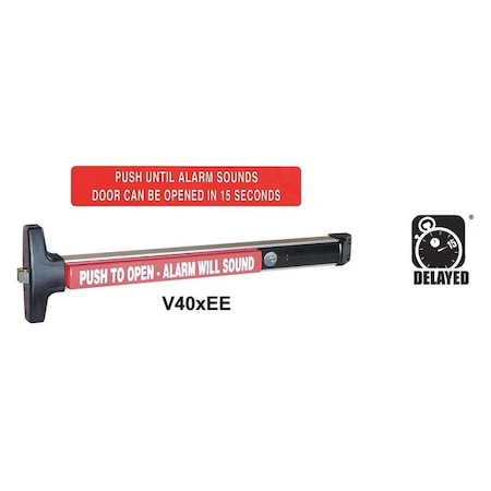 Rim Exit Device, V40, ADA Compliant MPN:V40 EE CD 628 99 36 W-CYL