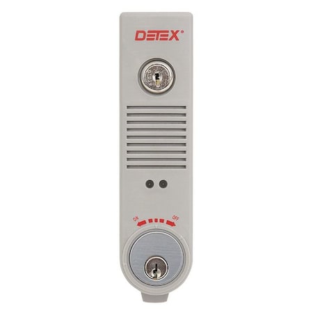 Exit Door Alarm, 9V Battery, UL Listed MPN:EAX-300 GRAY W-CYL
