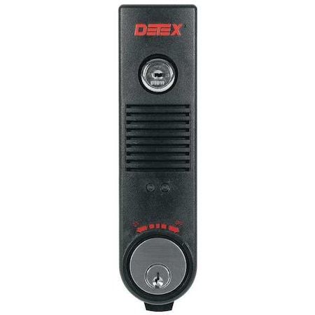 Exit Door Alarm, 9V Battery, Mortise, Horn MPN:EAX-500 BLACK W-CYL