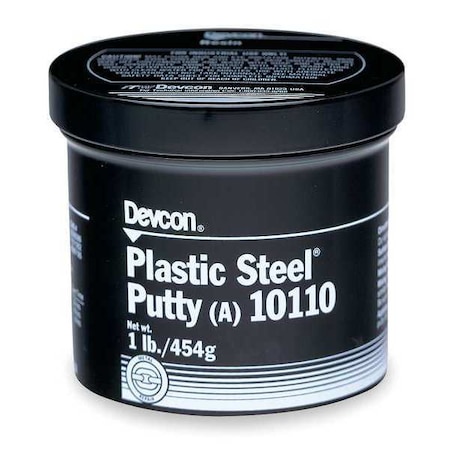 Putty, Plastic Steel, Multipurpose Repair, 16 oz Container Size, Can, Gray, Epoxy MPN:10110