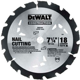 DeWalt® Series 20 Nail Cutting Circular Saw Blade DW3591B10 7-1/4