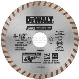 DeWalt® High Performance™ Diamond Masonry Blade DW4725 4-1/2
