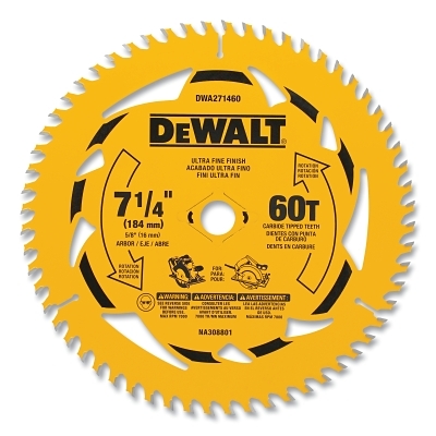 7-1/4 IN. 60T Circular Saw Blade MPN:DWA271460B10