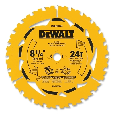 8-1/4 IN. 24T Circular Saw Blade MPN:DWA281424