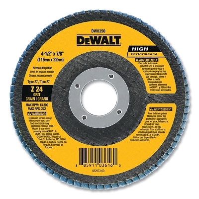 4-1/2IN X 7/8IN Z24 T27FLAP Discs MPN:DW8350