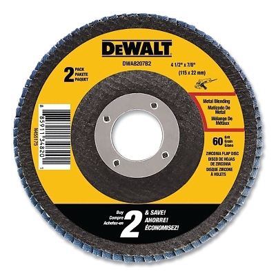4-1/2 X 7/8 In 60 Grit Zirconia T29 2/Pk MPN:DWA8207B2