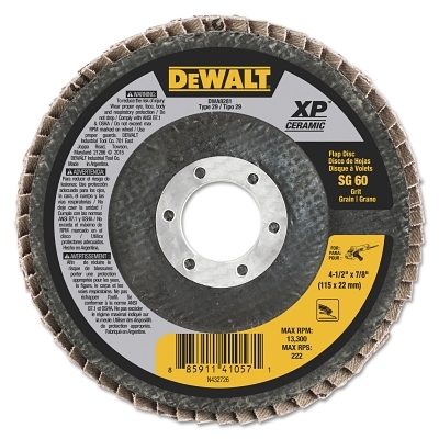 Shell 4-1/2X7/8IN SG60 T29 Cer Flap Disc MPN:DWA8281
