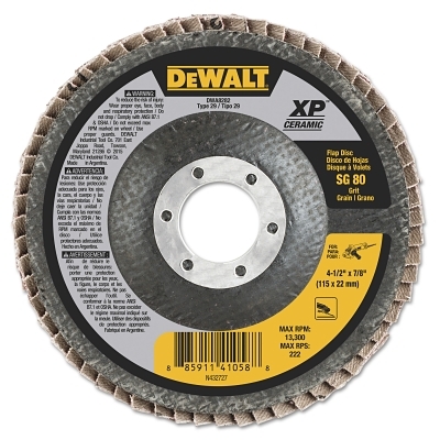 Shell 4-1/2X7/8IN SG80 T29 Cer Flap Disc MPN:DWA8282