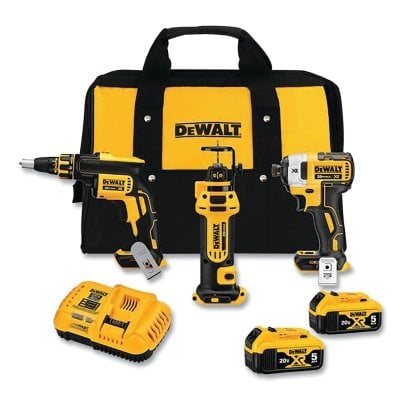 Dewalt 20V Screwgun/Cutout Tool/Impact Tool Kit MPN:DCK301P2