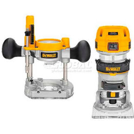 DeWalt® 1.25HP Max Torque Variable Speed Compact Router Combo Kit 7.0 Amps 1600-27000 RPM DWP611PK