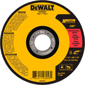 DeWalt® DWA8062F HP Metal Cutting Wheels Type 1 4-1/2