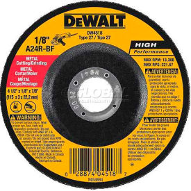 DeWalt® DWA4531 Metal Cutting Wheel Type 27 4-1/2