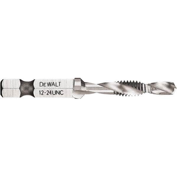 Combination Drill Tap: #12-24, 2B, 3 Flutes, High Speed Steel MPN:DWADTQTR1224