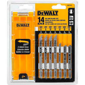 DeWalt® T-Shank Jig Saw Blade Set DW3742C 14 Pieces W/Case DW3742C