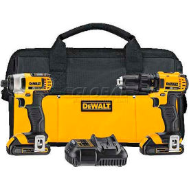 DeWalt® 20V MAX Lithium Ion Combo Kit (1.5 Ah) DCK280C2 2-Tool Kit DCK280C2