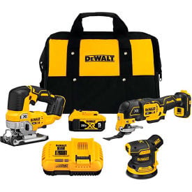 DeWalt® 20V MAX XR Brushless Orbital Sander Jig Saw and Multi-Tool 3-Tool Woodworking Kit DCK300P1