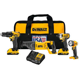 DeWalt® 4-Tool 20-Volt Max Lithium Ion Cordless Combo Kit DCK420D2