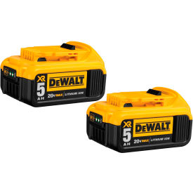 DeWalt® DCB205-2 20V Li-Ion 20V MAX Battery 5Ah Extended Capacity 2Pk DCB205-2