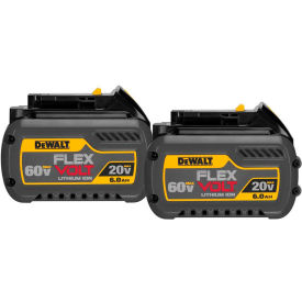 DeWalt® DCB606-2 20/60V Li-Ion Flexvolt Battery 6Ah Extended Capacity 2Pk DCB606-2