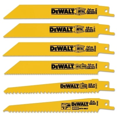 6PC. Metal/Wood Reciproc MPN:DW4856