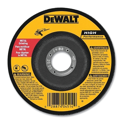 4 1/2 X 1/4 X 7/8IN Metal Grinding Wheel MPN:DW4514B5