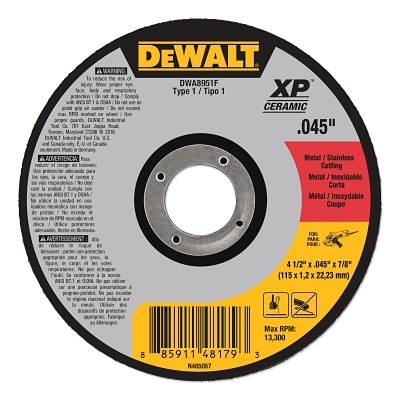 4-1/2 X .045 X 7/8 TYPE1 Xp Ceramic Cutoff Whl MPN:DWA8951F
