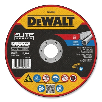 6 X .045 X 7/8 T1 Xp Ceramic Cutoff Wheel MPN:DWA8953F