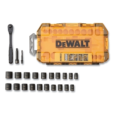 Tough Box 23PC 3/8 Dr Impact Socket Set MPN:DWMT74738