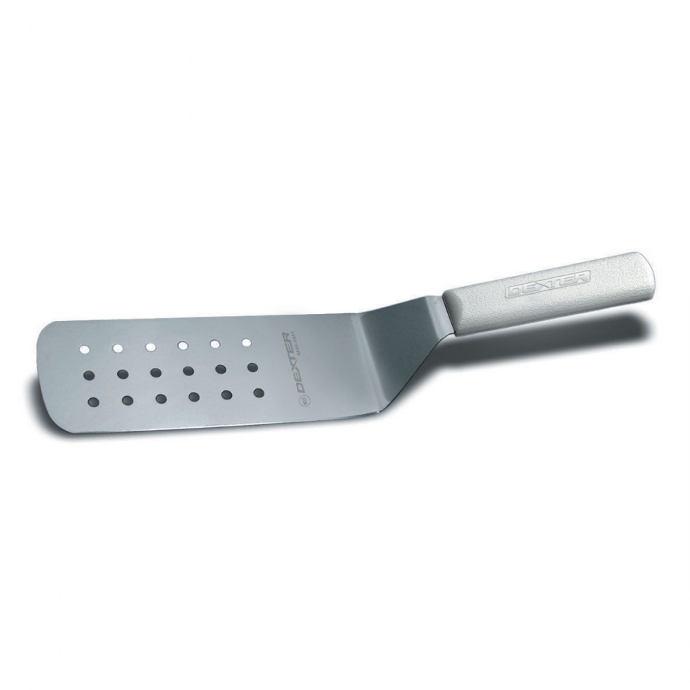 Hoffman Sani-Safe Perforated Turner, 8in x 3in, White/Silver MPN:DR16373