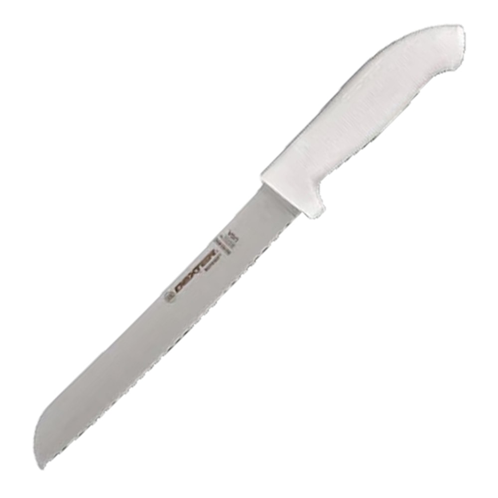 Hoffman SofGrip Scalloped Bread Knife, 8in, White/Silver MPN:DR24223