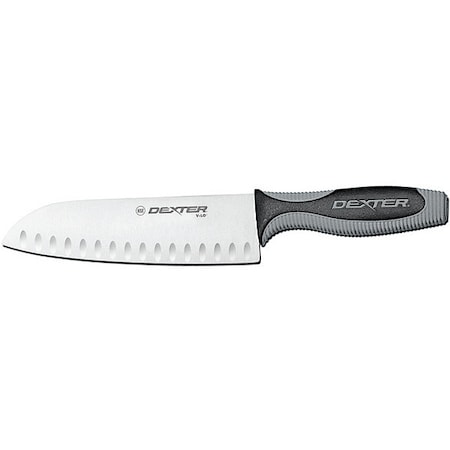Chefs Knife, 7 in Blade, Black/Gray Handle MPN:29273