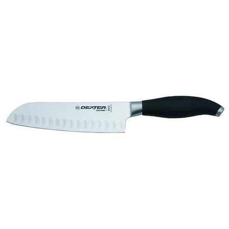 Santoku Knife, 7 in Blade, Black Handle MPN:30402