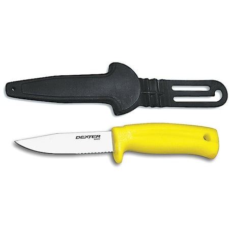 Net Knife, 4 in Blade, Yellow Handle MPN:31431