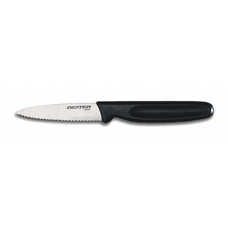 Paring Knife, 3 1/4 in Blade, Black/White MPN:31437