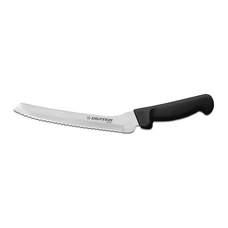 Bread Slicer, Offset, 8 In, Scalloped, Black MPN:31606B