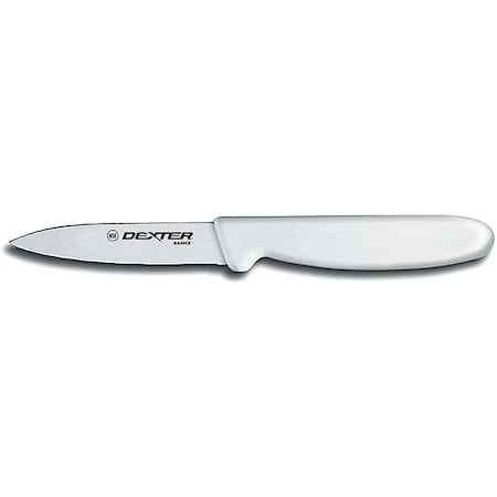 Paring Knife, 3 1/2 in Blade, White Handle MPN:31611