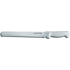 Dexter Russell 31604 - Scalloped Slicer High Carbon Steel Stamped White Handle 10