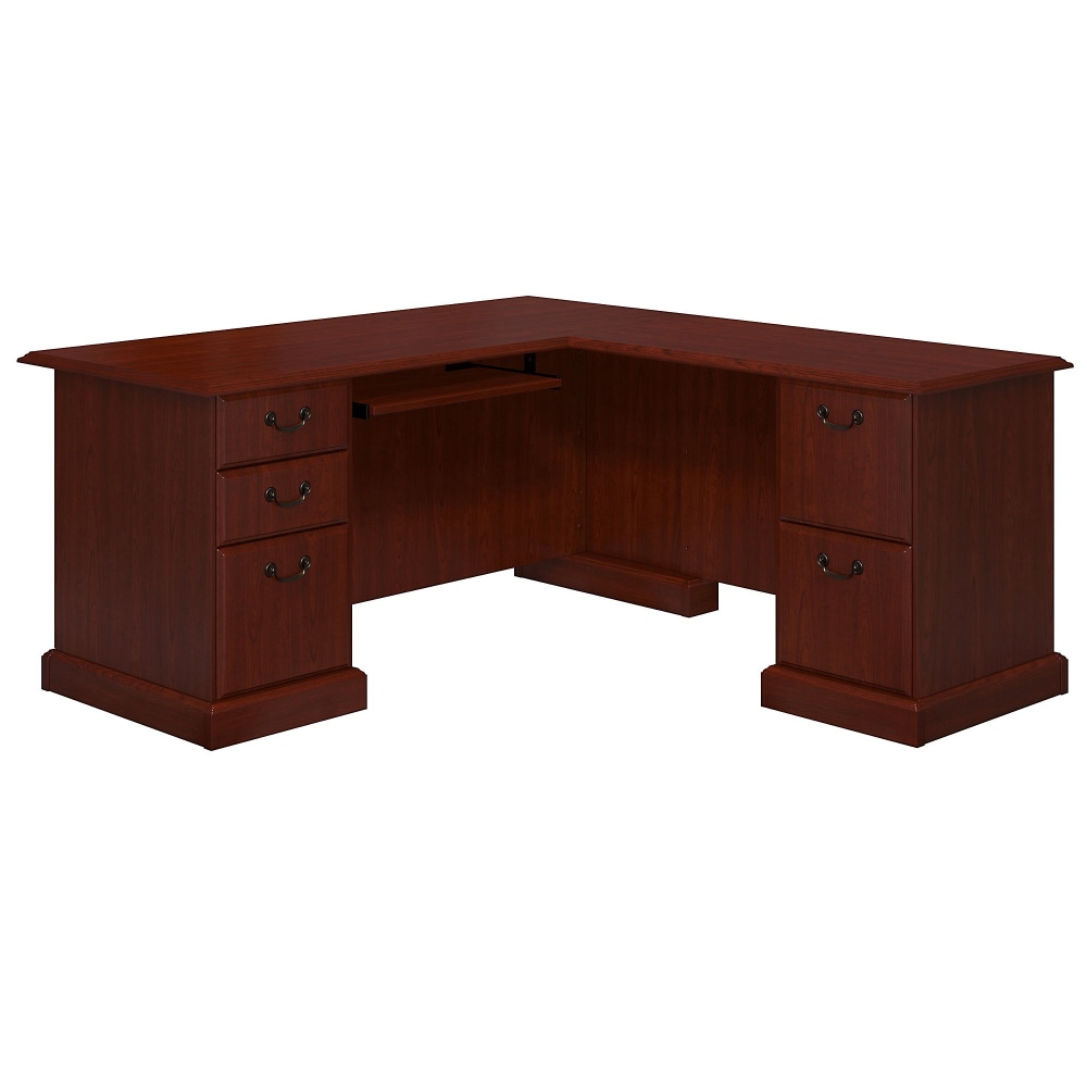 Bush Business Furniture Arlington 66inW L-Shaped Corner Desk, Harvest Cherry, Standard Delivery MPN:WC65570-03