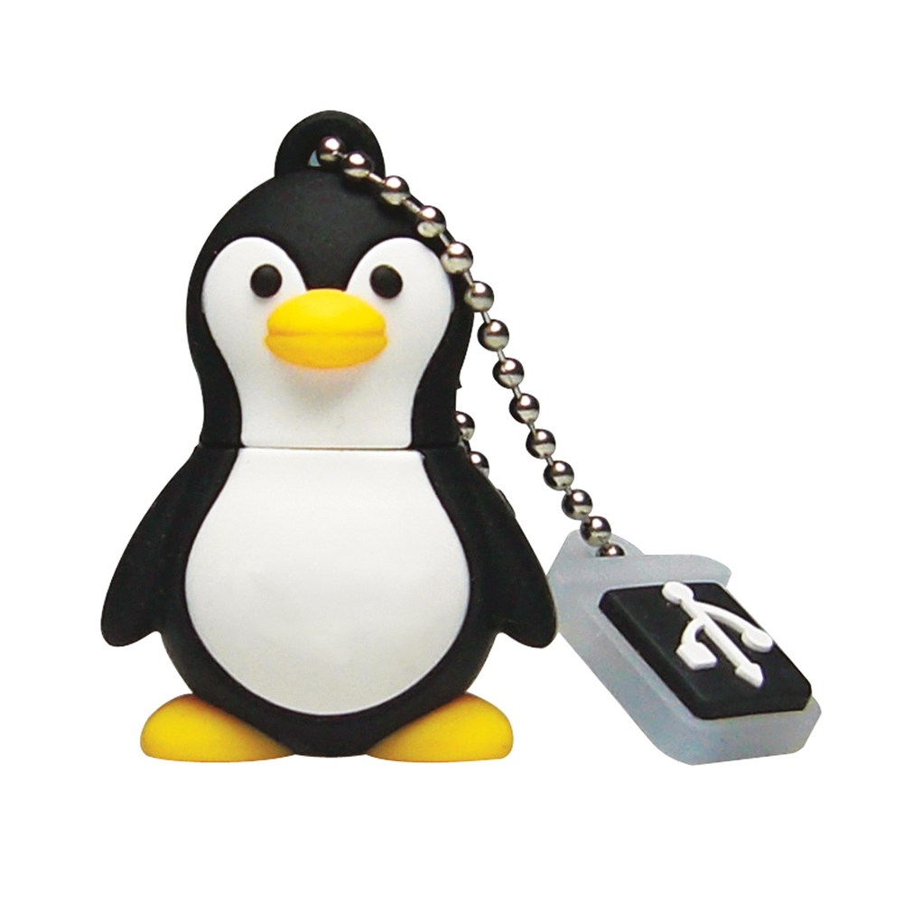 Emtec Animal Design USB 2.0 Flash Drive, 4GB, Penguin (Min Order Qty 5) MPN:EKMMD4GM314